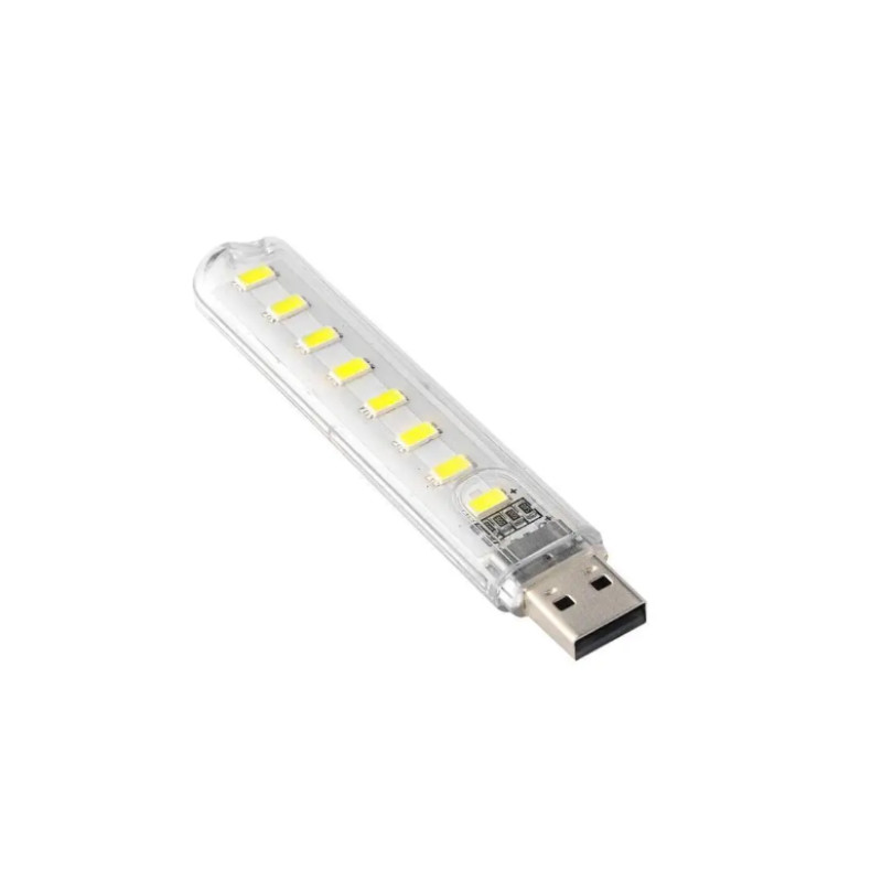 Світлодіодний портативний ліхтарик USB лампа 8 LED