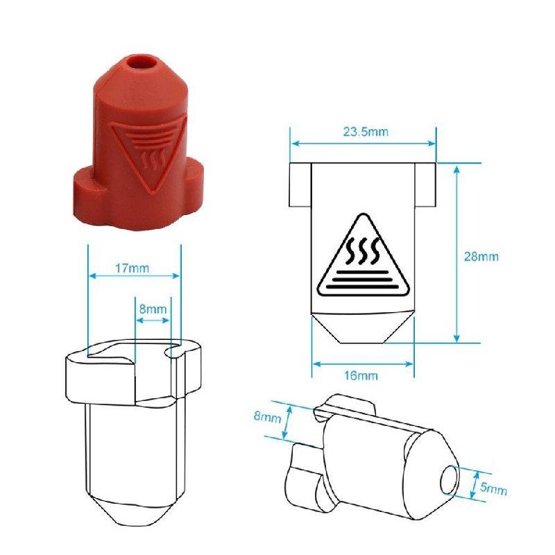 Силіконова оболонка (носок) Hotend для Creality К1/К1 Мах/Ender 3 v3 KE