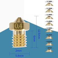 Сопло Kingroon V5 V6 E3D з внутрішнім діаметром 0,6 мм