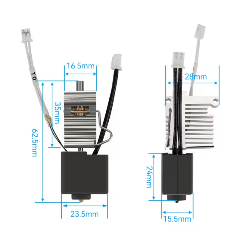 Hotend для Anycubic Kobra 3 Combo Радіатор Насадка Термістор Нагрівання 24В 50Вт