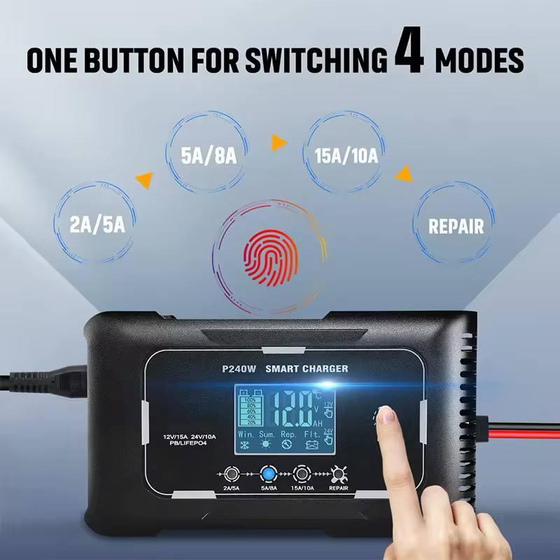 Зарядний пристрій HTRC P20 для LiFePO4 AGM GEL Свинцево-кислотні акумулятори 12V/20A 24V/10A