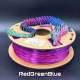 PLA Silk Filament (3х кольоровий) Silk Red Green Blue для 3D принтера, 1.75 мм.