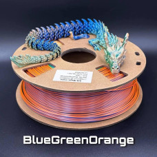 PLA Filament (3х кольоровий) Silk Magic Color для 3D принтера, 1.75 мм. BlueGreenOrange