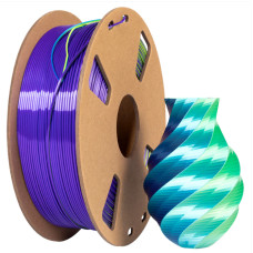 PLA Filament (3х кольоровий) Silk Magic Color для 3D принтера, 1.75 мм. BluePurpleYellow