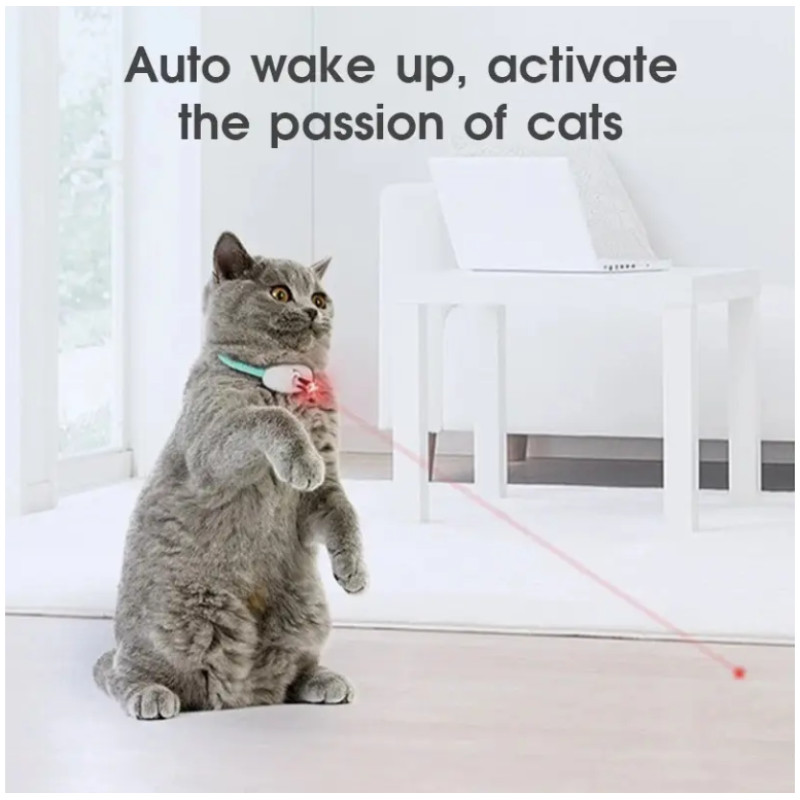 Іграшка смарт ошийник з вбудованим лазером для котів (Зелений)