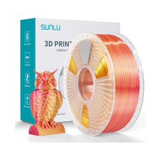 Пластик/філамент для 3D-друку SUNLU Silk PLA + Dual Color Red Gold (1.75, 1kg)