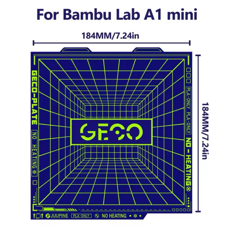 Пластина Juupine Geco Pla для Bambu Lab А1 mini