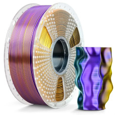 Пластик/філамент для 3D-друку SUNLU Silk PLA +Tri-Color Black Gold Purple (1.75, 1kg)