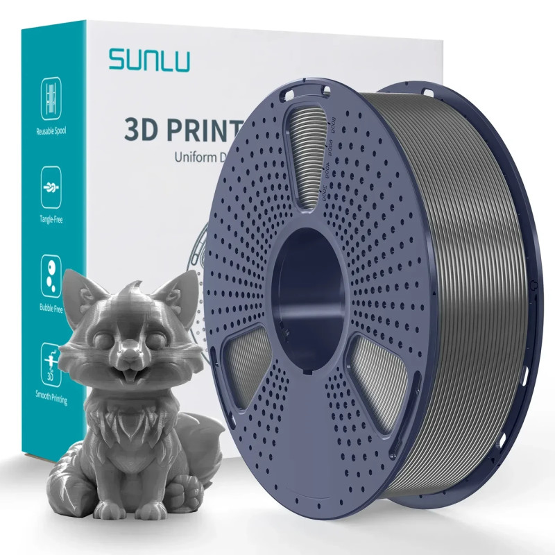 PETG-пластик Sunlu (Grey) філамент для 3D принтера 1.75 мм 1 кг