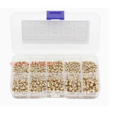 500 шт. в коробці — Мідні різьбові термопресовані гайки з косою накаткою для впресовування M2 / M2.5 / M3