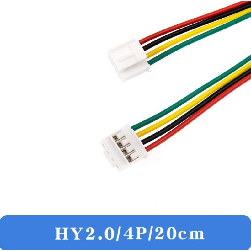 Комплект з'єднувальних роз'ємів HY2.0MM 4P 20 см, крок 2.0 мм (Тато+Мама)
