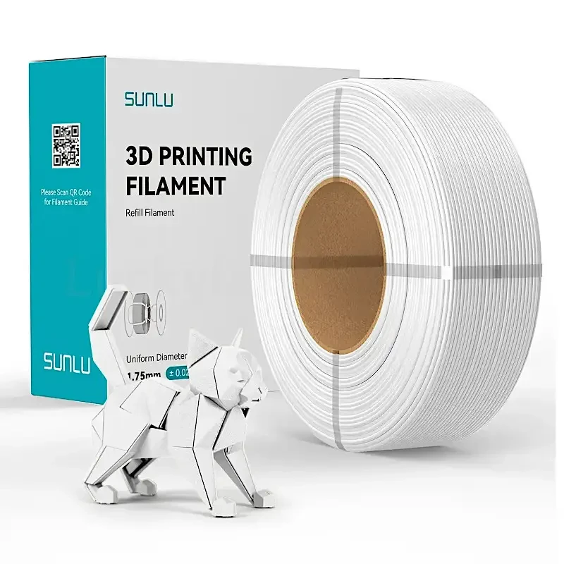 SUNLU REFILLS PETG White/Білий пластик для 3д печати 1кг