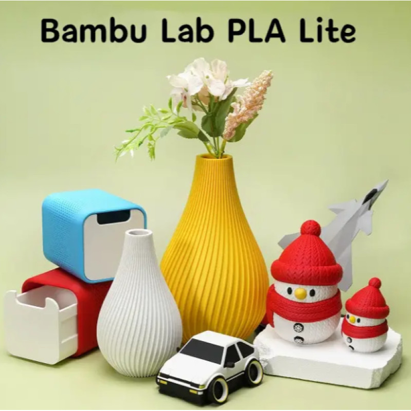 Bambu Lab PLA Lite пластик для 3д-друку Gray без котушки (1.75 мм, 1 кг) (16101)