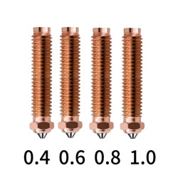 Набір біметалевих сопел для Elegoo OrangeStorm Giga (0.4, 0.6, 0.8, 1.0 мм), мідь + загартована сталь