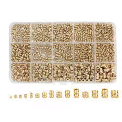 1050 шт. Набір латунних різьбових гайок M2, M2.5, M3, M4