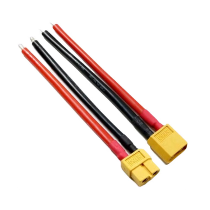 Роз'єм силовий XT60 з термостійким силіконовим дротом 14AWG (пара Тато + Мама)