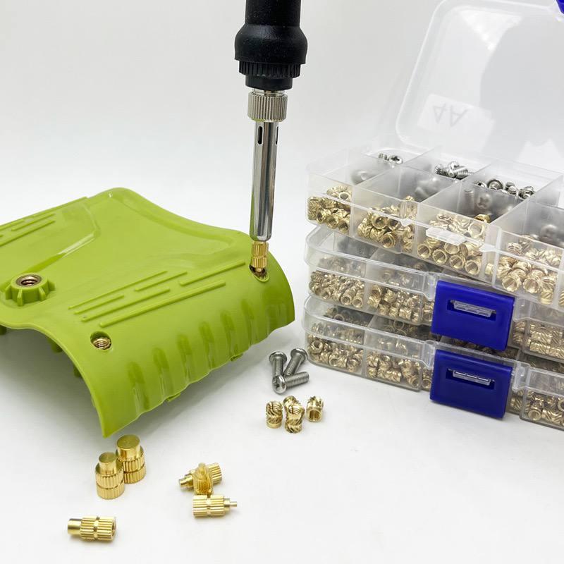 Набір латунних термозаставних гайок та гвинтів з нержавіючої сталі M3А для 3D-друку та паяльника (420 шт.)