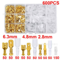 Набір латунних клем «папа-мама» з ізоляцією 2.8/4.8/6.3 мм, 600 шт