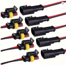 Швидкозʼємні електричні розʼєми 2 Pin 18AWG мама/тато для авто та проводки ( 5 пар )