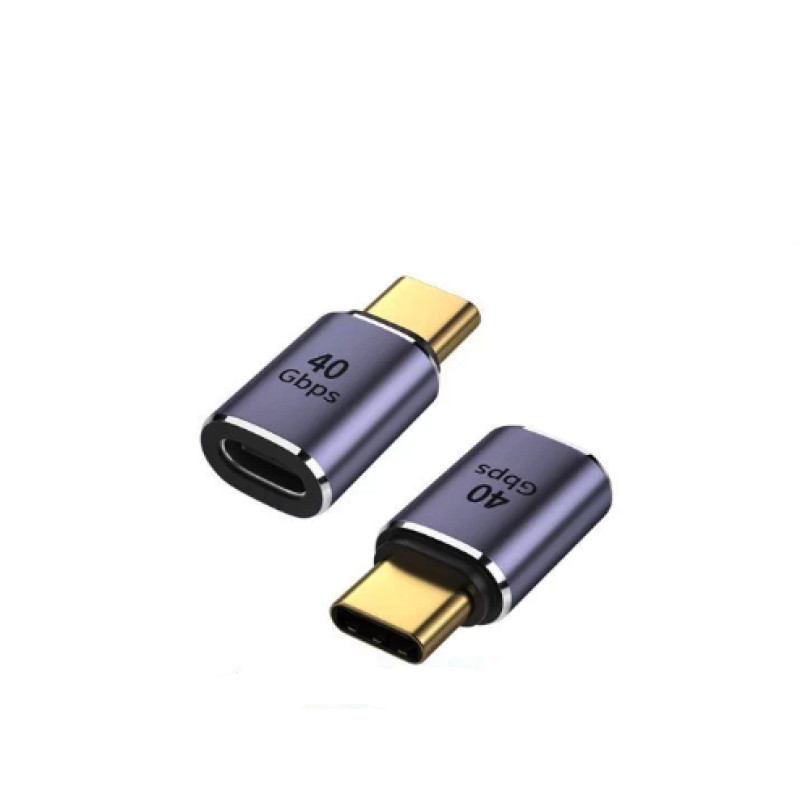 Адаптер USB Type-C (тато) – USB Type-C (мама) USB4 40Gbps PD 100W, 8K/60Hz