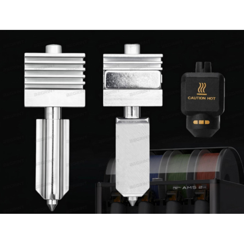 Хотенд Bambu Lab P2S / X2D 0.4 мм із загартованої сталі (у зборі)