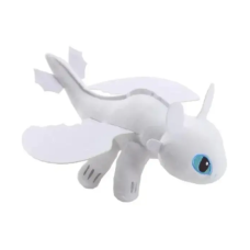 Іграшка м'яка  Дракон Беззубик 30см Білий, з кріпленням на поверхню / М'яка іграшка в авто / Іграшка на шлем