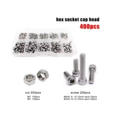Набір гвинтів і гайок з внутрішнім шестигранником Hex Socket Cap Head (400 шт.)
